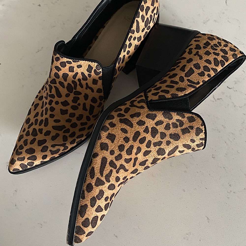 ASOS animal print ankle booties